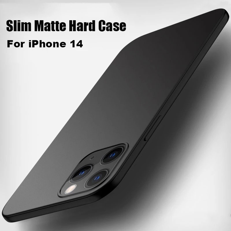 Ultra Ốp Điện Thoại PC Cứng Siêu Mỏng Mặt Nhám Chống Sốc Cho IPhone 14 Pro MAX 13 12 X XR XS MAX 11 14 Plus 7 8 13 Pro