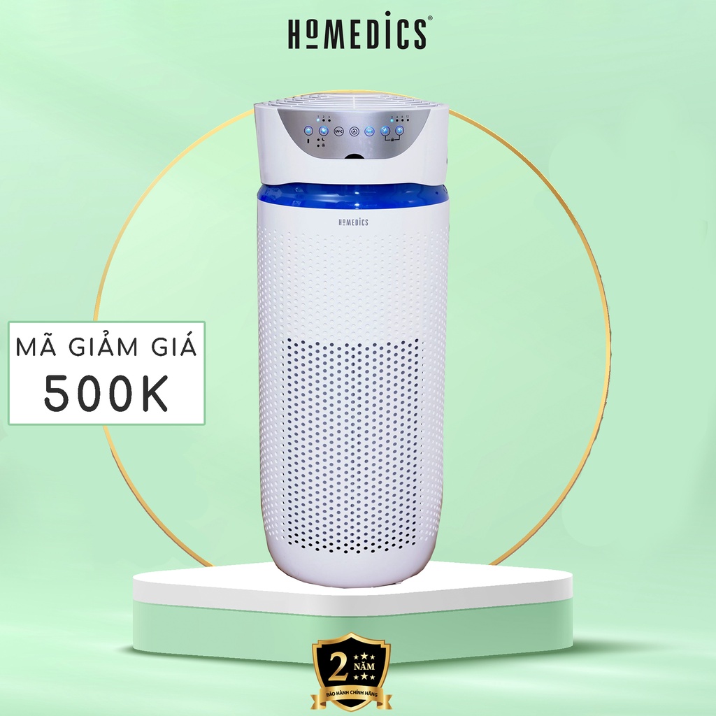 Máy lọc không khí Homedics AP-T45 HTBeauty tàng lọc Hepa diệt khuẩn tới 0,3 micron khử mùi hiệu quả, diện tích lọc 145M²