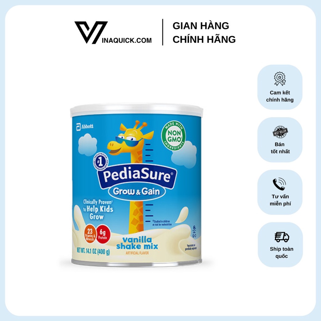 SỮA BỘT PEDIASURE GROW & GRAIN NON-GMO & GLUTEN