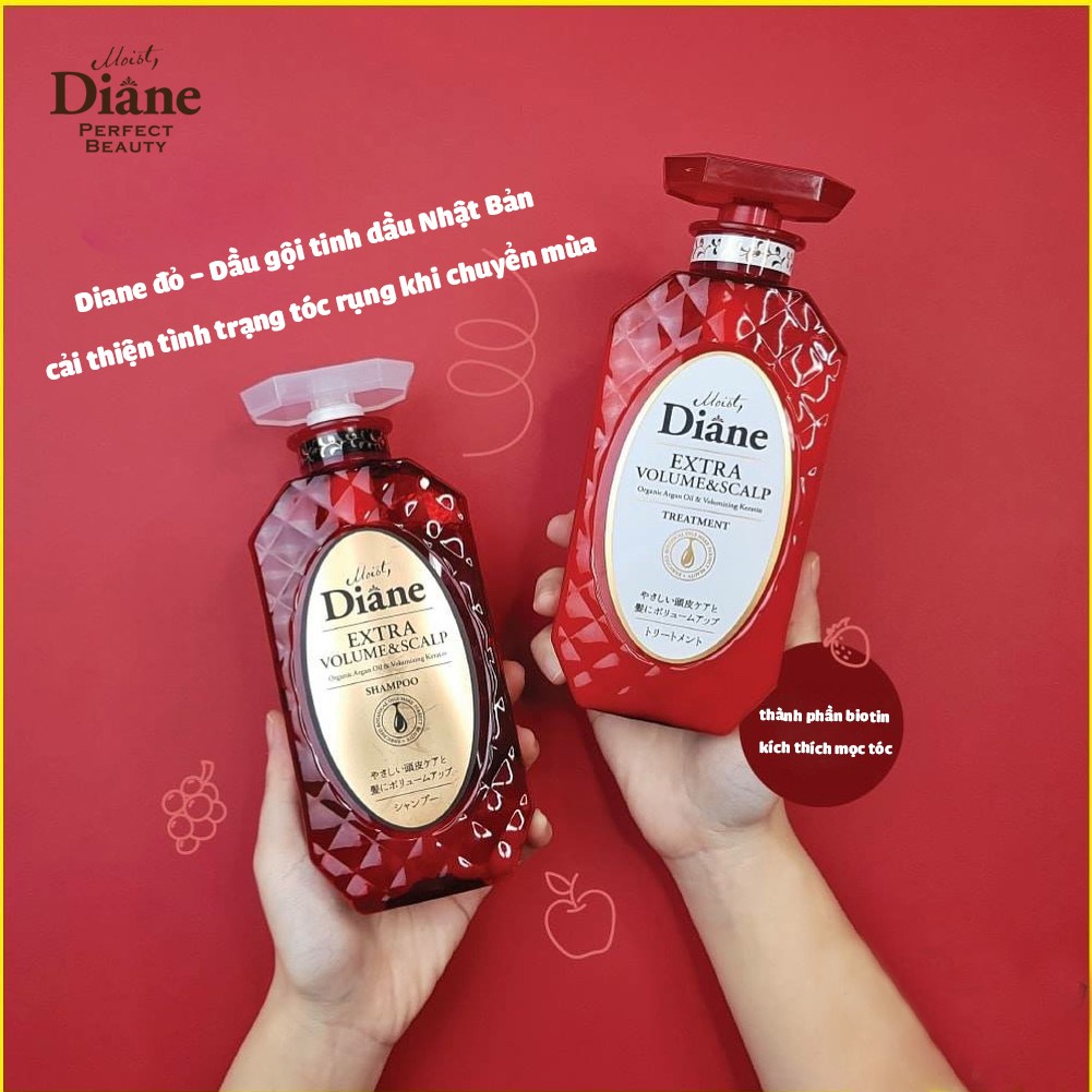 Cặp Gội Xả hỗ trợ mọc tóc & làm phồng tóc Moist Diane Extra Volume & Scalp 450mlx2