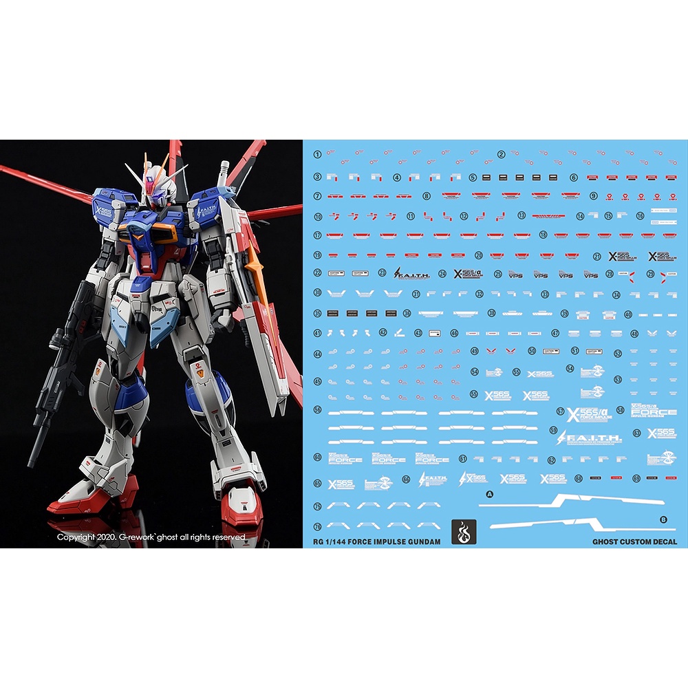 Đề can trượt nước huỳnh quang YAN GHOST RG Force Impulse