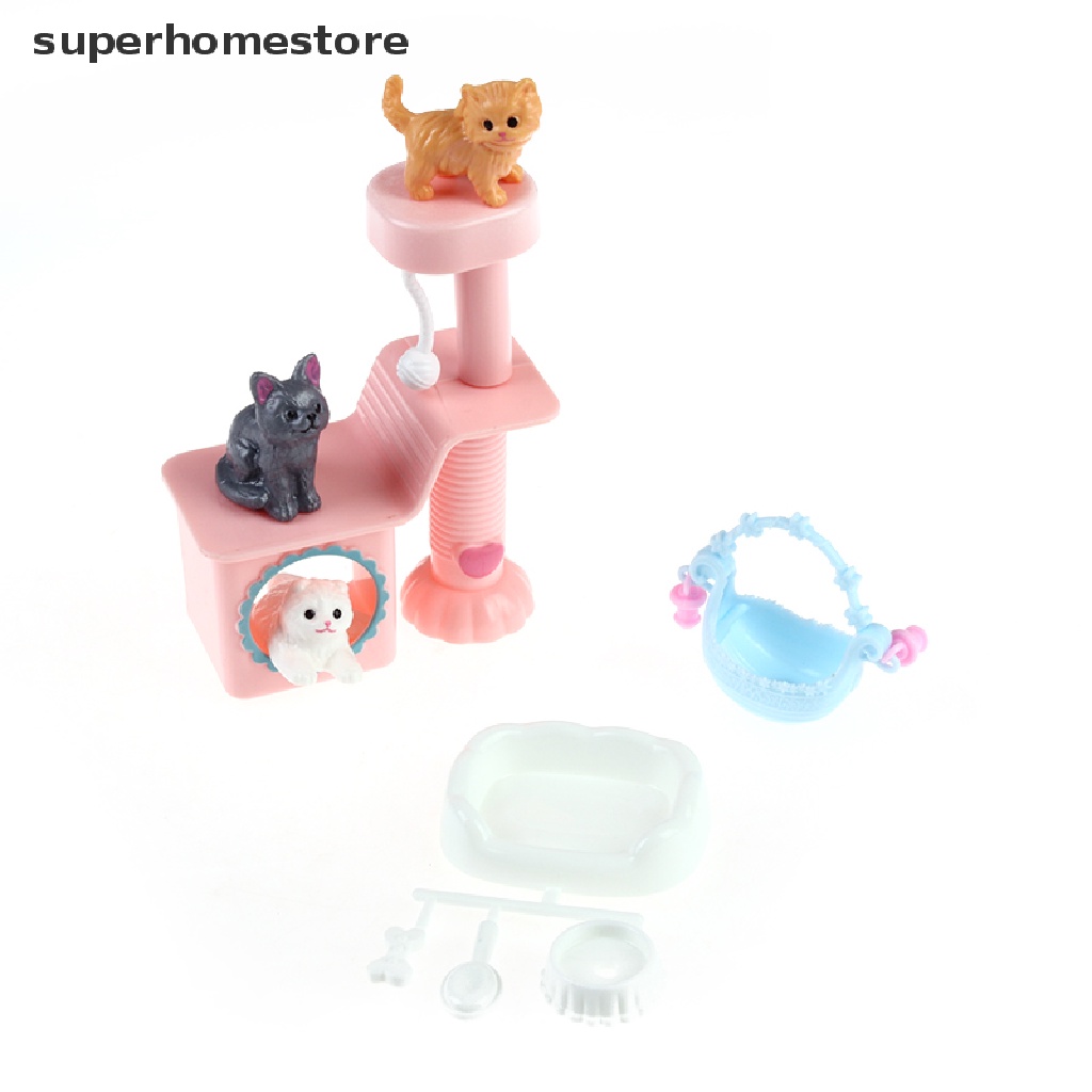 Mô Hình Mèo Dễ Thương Cho Nhà Búp Bê Barbie