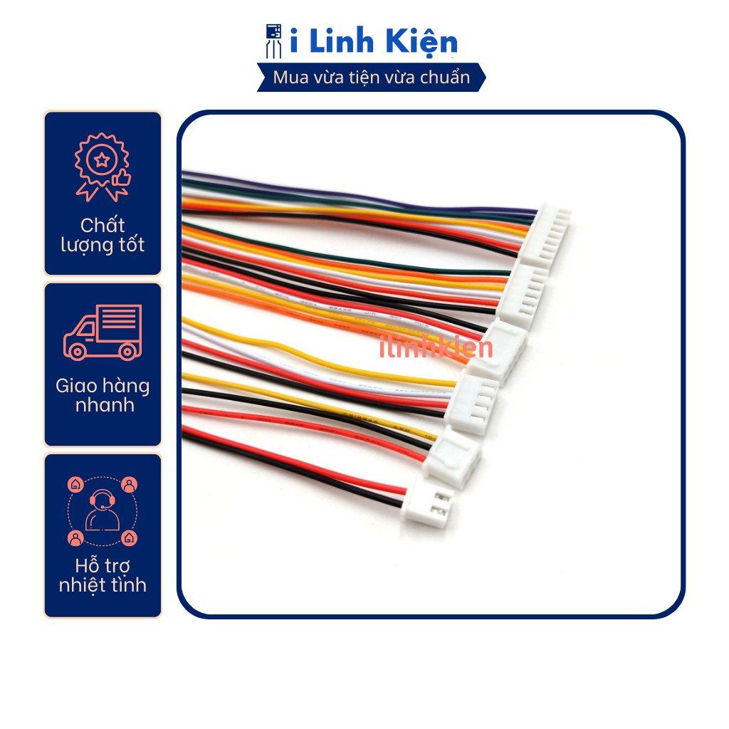 Dây bus 2P XH2.54 dây 22AWG 2 đầu cắm