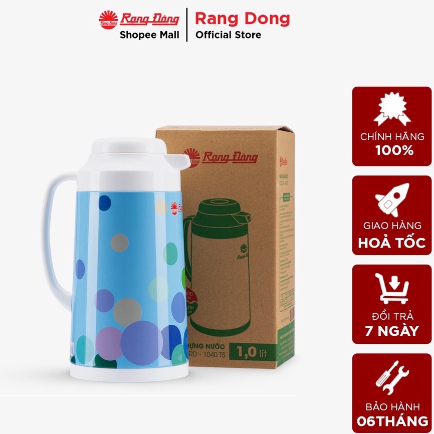 Phích đựng nước nóng dung tích 1L Rạng Đông - Model: RD 1040TS