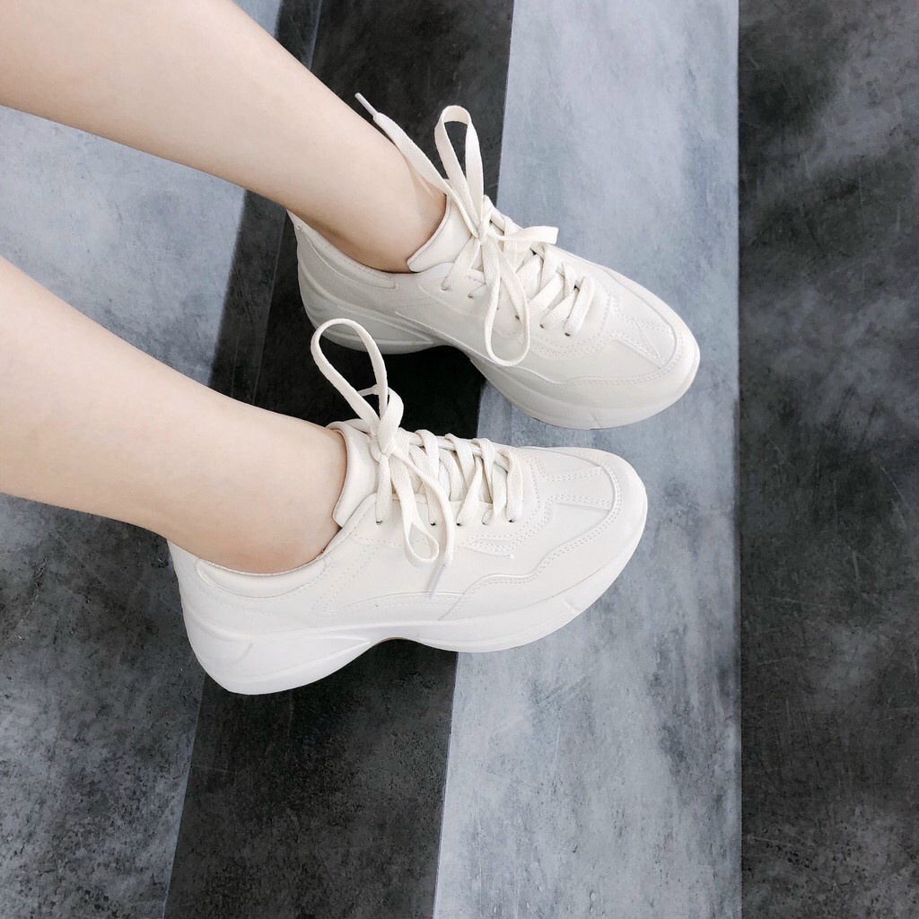 Giày thể thao nữ kiểu dáng cá tính, Giày sneaker nữ dễ phối đồ đi êm chân msp 195