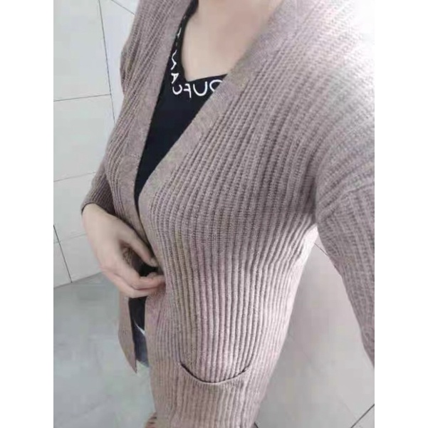 Áo khoác len dáng dài phong cách Hàn Quốc