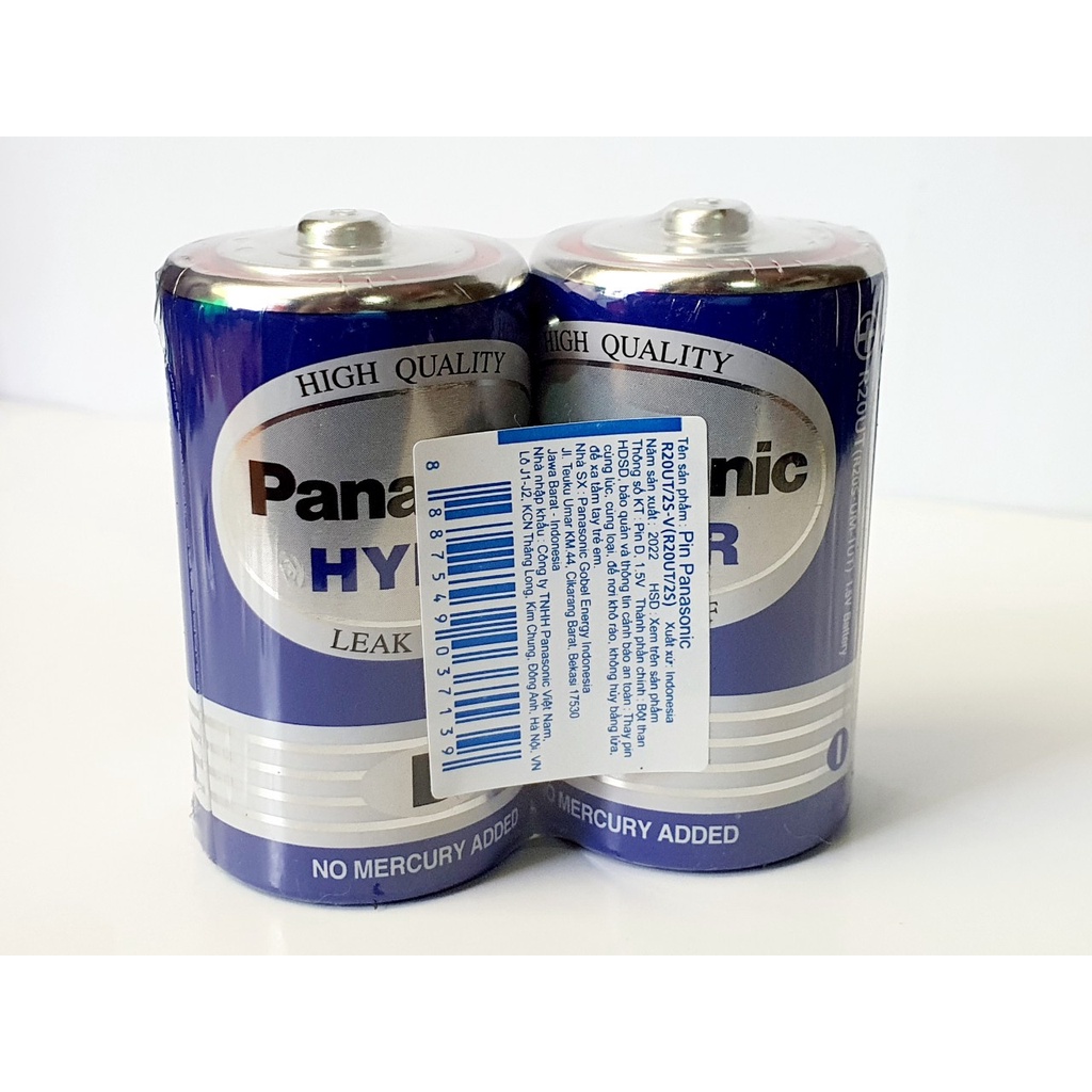 1 Đôi Pin ĐẠI ( Size D) Panasonic 1,5V - Hàng Chính Hãng
