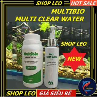 Combo Multibio & Clear Water-Vi Sinh Làm Trong Nước Nhanh-Phân Huỷ Cặn Bã Cho Bể Cá Cảnh,Thuỷ Sinh-shopleo