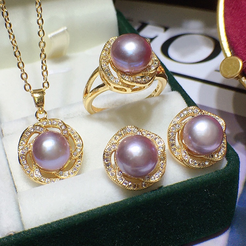 Set Ba Món Trang Sức Thời Trang Nữ 8-9mm