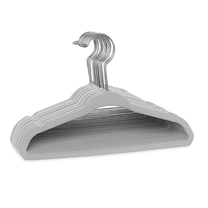 Set 10 Móc Treo Quần Áo Chống Trượt Xoay 360 Độ Tiết Kiệm Không Gian