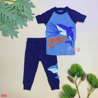 [8-19kg] Set Đồ Bộ Dài Bé Trai Cter - Navy Xanh Cá Mập B62
