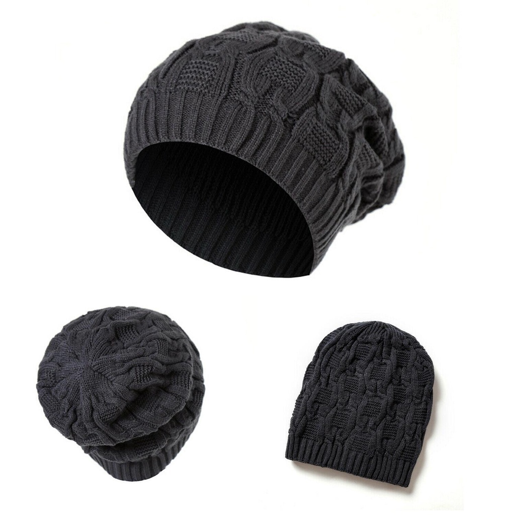 PINEVN Mũ Len Beanie Oversize Thiết Kế Xoắn Ốc Mới 2019