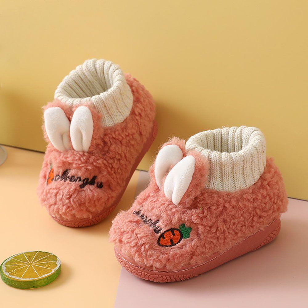 Giày Vải Cotton Chống Trượt Đính Tai Thỏ Dễ Thương Cho Bé Tập Đi