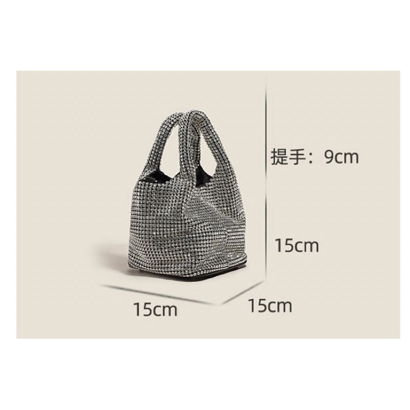ORDER 💋 Túi xách bling đá bạc mini size 15cm