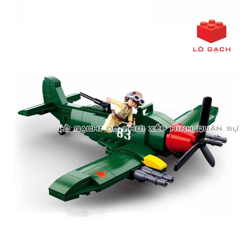 Bộ xếp hình Máy bay chiến đấu cường kích Ilyushin Il-2 Shturmovik Liên Xô Chiến tranh thế giới 2 WW2