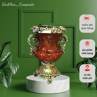 Bình hoa cúp65 composite mã bh65, lọ cắm hoa cao cấp, bình cắm hoa giả, bình trang trí