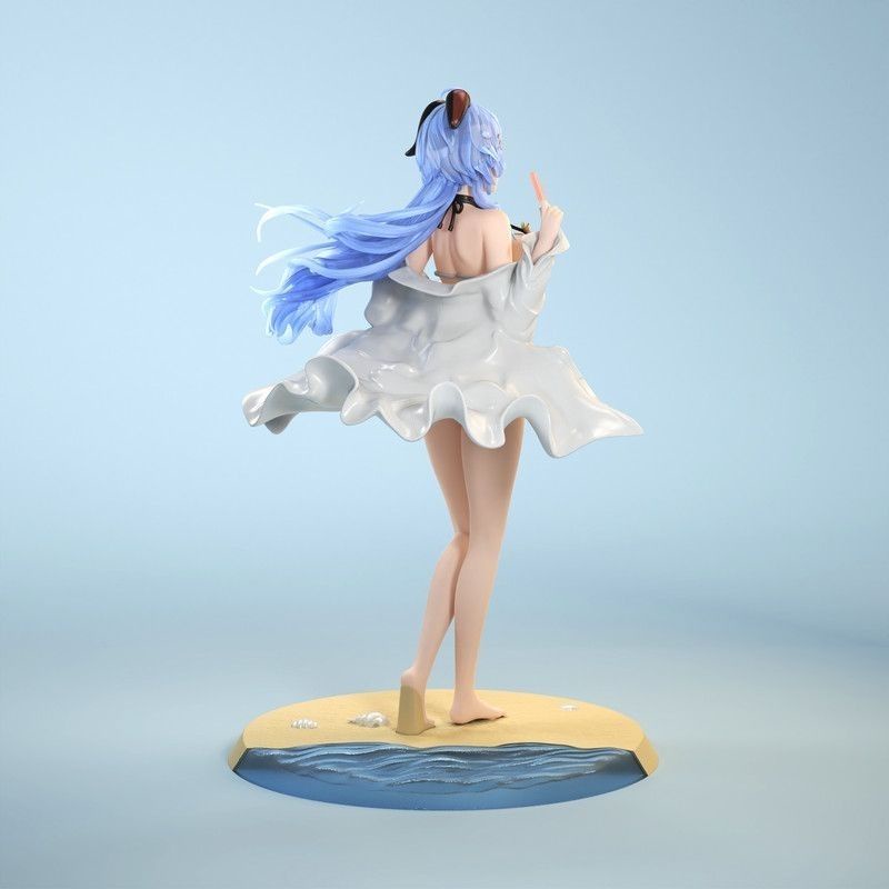 Yuanshen Ganyu Mô Hình Nhân Vật Nữ Anime Mặc Đồ Bơi Hai Chiều Đẹp Mắt Trang Trí Nội Thất Khung Gầm