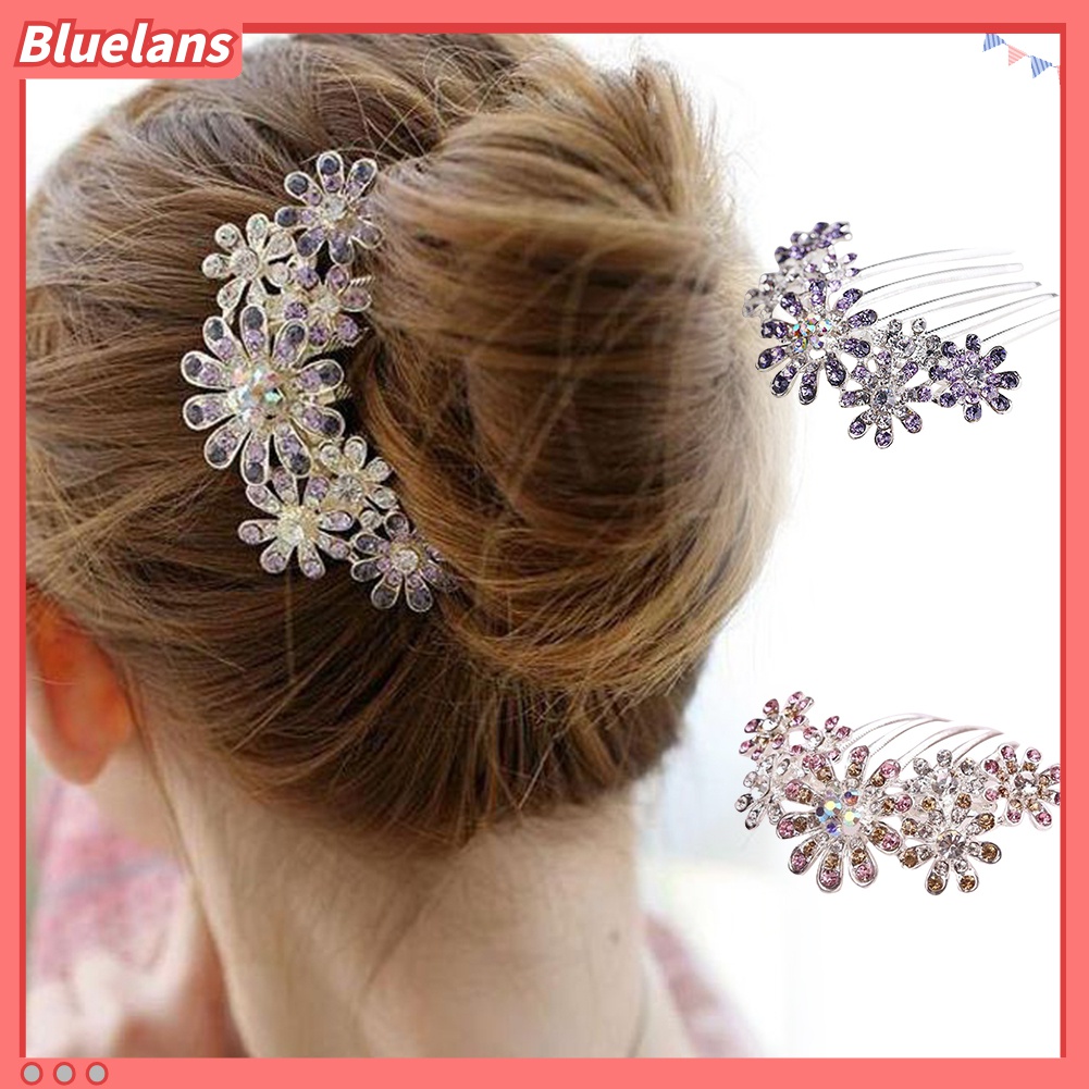 Lược Cài Tóc Hình Hoa Đính Đá Thời Trang 48h Cho Cô Dâu