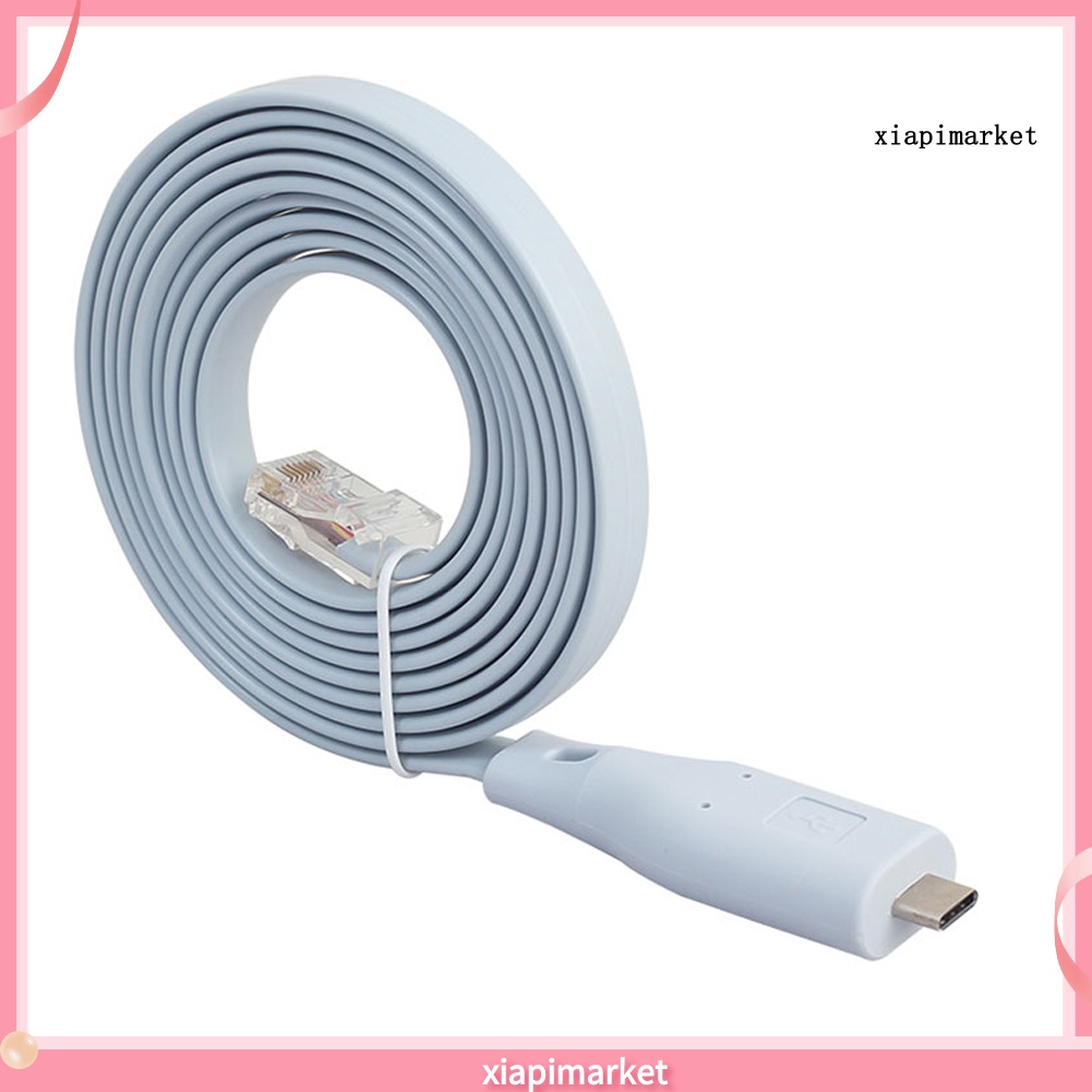 Dây cáp sợi dẹp chuyển đổi USB Type C RS232 thành RJ45 dài 6Ft cho cầu dẫn Cisco
