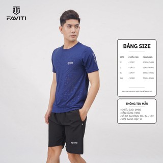 Bộ Quần Áo Thể Thao Nam Cộc Tay Chất Đẹp Mùa Hè In Chữ Sport FAVITI BTT15