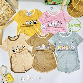 Bộ đùi tay ngắn thun lạnh minkymom cho bé trai, bé gái - lnn29