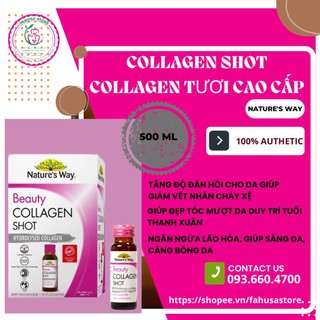 [SALES SỐC] COLLAGEN TƯƠI CAO CẤP! NATURAL WAY BEAUTY COLLAGEN SHOT HỘP 10 LỌ