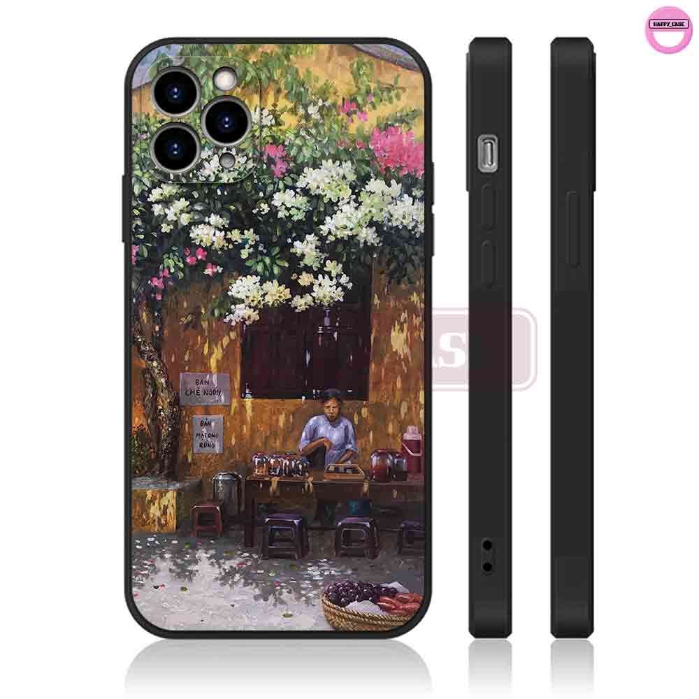Ốp iPhone SD2013 Hình Quán Trà Đá Tranh Sơn Dầu Chống Sốc iPhone Happy Case