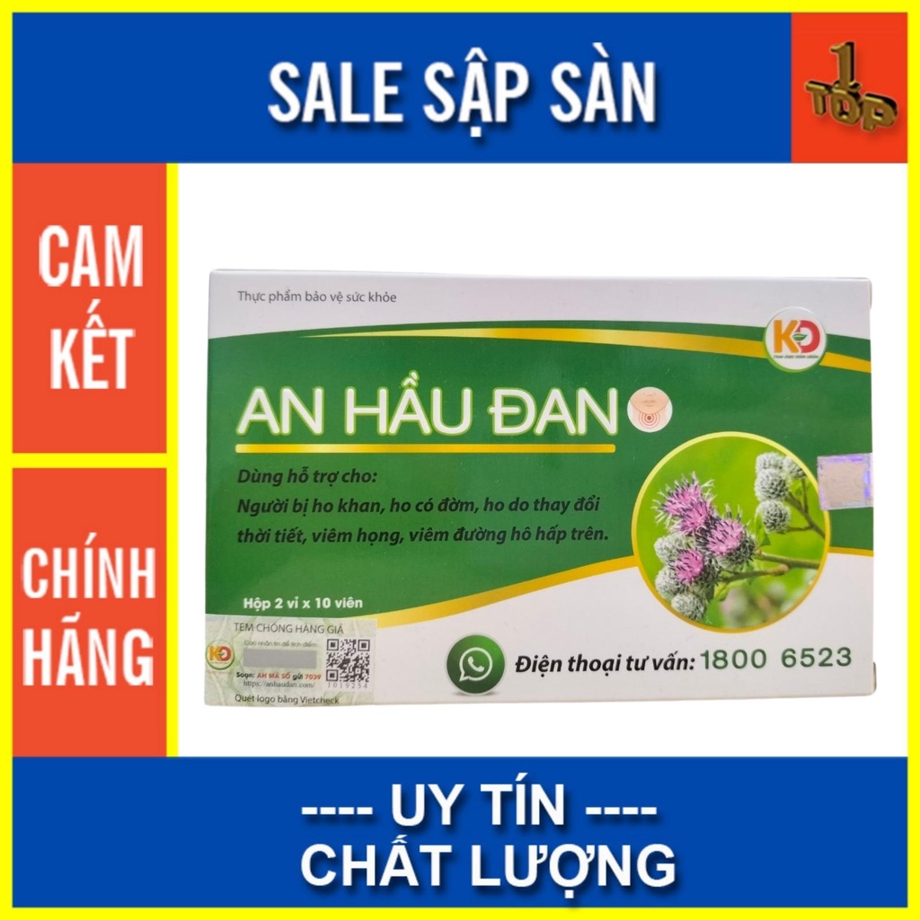 Viên Ngậm AN HẦU ĐAN Hộp 20 viên  MUA 6 TẶNG 1