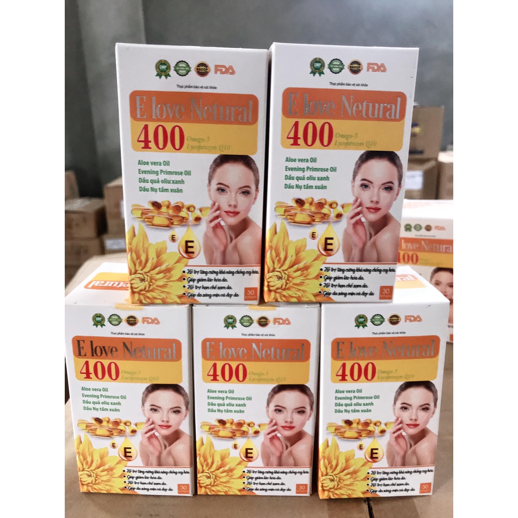 E love Netural 400 Omega - 3 Lycopenzym Q10 ( Hộp 30 viên )