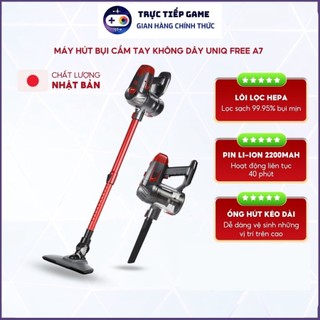 Máy hút bụi cầm tay không dây UNIQ Free A7 đa năng gia đình mini pin sạc hút giường đệm nệm sofa xe hơi lực hút mạnh