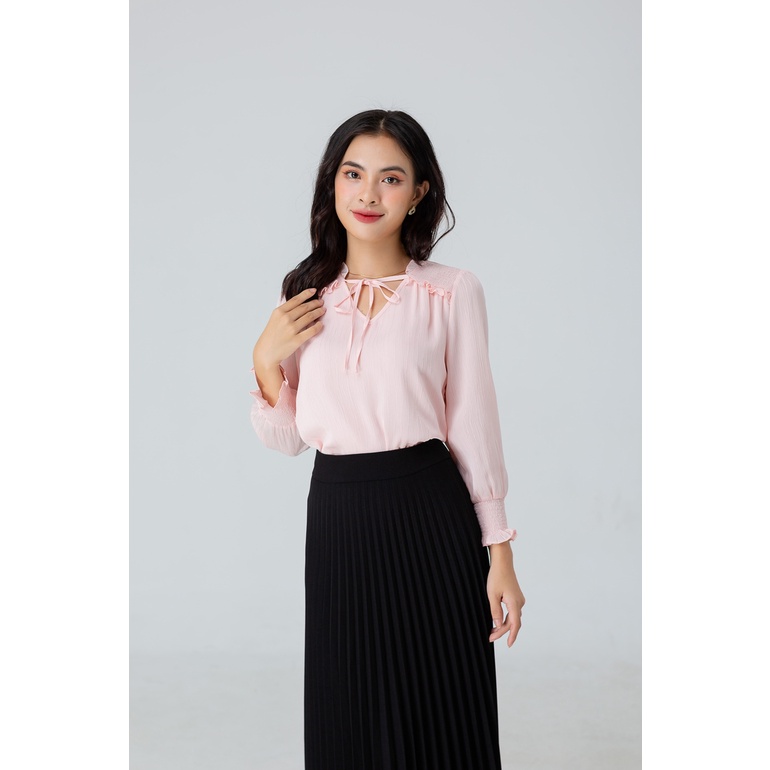 ÁO KIỂU PHỐI NƠ BÈO 5705