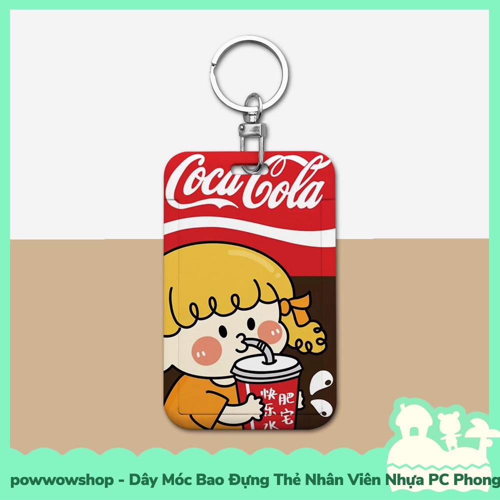 [Sẵn VN - Hỏa Tốc] Dây Móc Bao Đựng Thẻ Nhân Viên Nhựa PC Mẫu Nhân Vật Hoạt Hình Little Girl With Cans