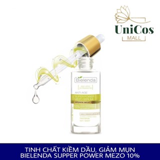 Bielenda Super Power Mezo 10%, tinh chất kiềm dầu, giảm mụn 30ml