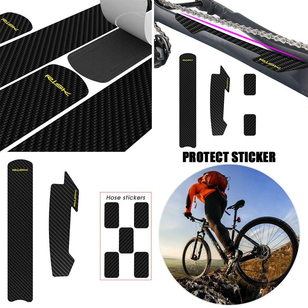 1 Bộ Miếng Dán Bảo Vệ Dây Cáp Xe Đạp Chống Trầy Xước Màu Đen