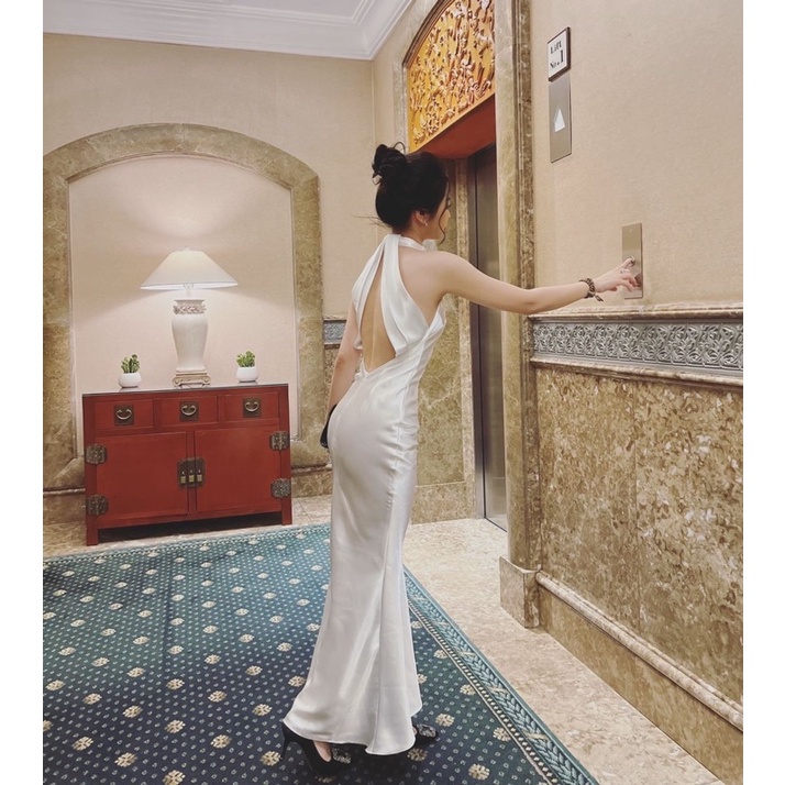 NUDIEYE- Đầm lụa hở lưng Yolanda Silk Dress