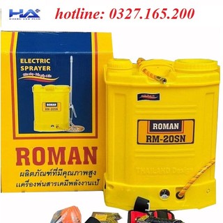 Bình phun xịt điện 20l roman rm-20sn pin lithium