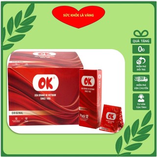 Bao cao su OK không mùi original – hộp 144 cái (12 hộp nhỏ) - Giá Rẻ - Hàng Việt Nam Chất Lượng Cao.