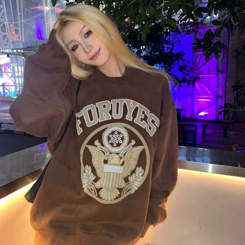 NRVP Mới Áo Thun Tay Dài Dáng Rộng In Chữ Phong Cách Hàn Quốc 2023