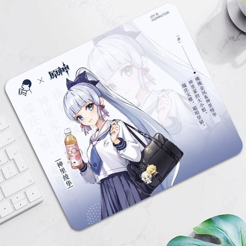 Genshin Impact Heytea Tên chung Bàn di chuột Anime phụ Kamisato Ayato Kamisato Ayaka Chàng trai và cô gái Miha Tour dày Overlock Table Mat FU30