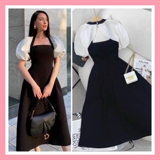 (Đầm nữ bigsize dự tiệc 50kg đến 90kg) Váy dài tay phồng đi đám cưới