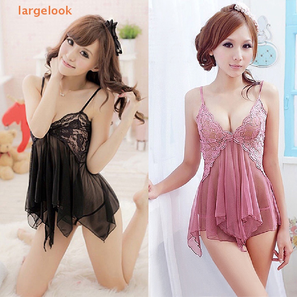 Đầm Ngủ Xuyên Thấu Phối Ren Gợi Cảm