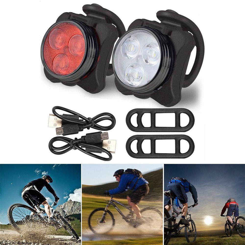 SHOUKEY Bộ Đèn Pha LED Siêu Sáng Sạc USB Cho Xe Đạp