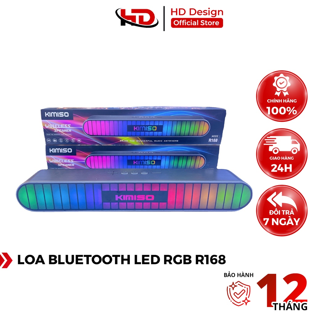 Loa Bluetooth Loa Máy Tính Laptop Loa Vi Tính R168 - Led Nhiều Chế Độ - Âm Bass Cực Căng - Chính Hãng HD Design