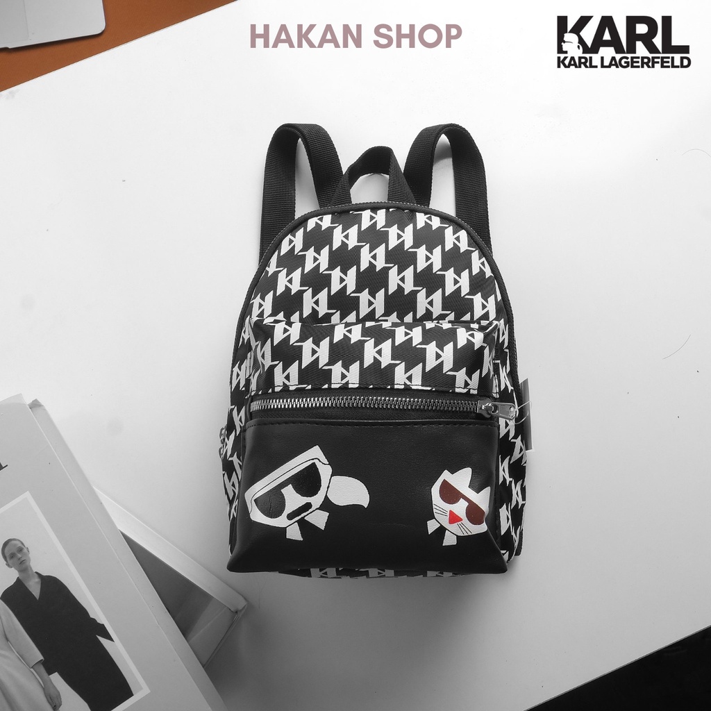 BaLo Mini Thời Trang Nữ LOGO KARL LAGERFELD 🕶NEW 2023 Chất Liệu 100% Polyste Chống Nước Size 22cm*10cm*6cm
