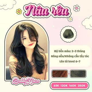 Thuốc nhuộm tóc NÂU RÊU không cần Thuốc tẩy tóc Buddyhairs