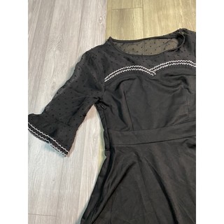 2hand đầm đen eo 56 đến 72cm mã 164