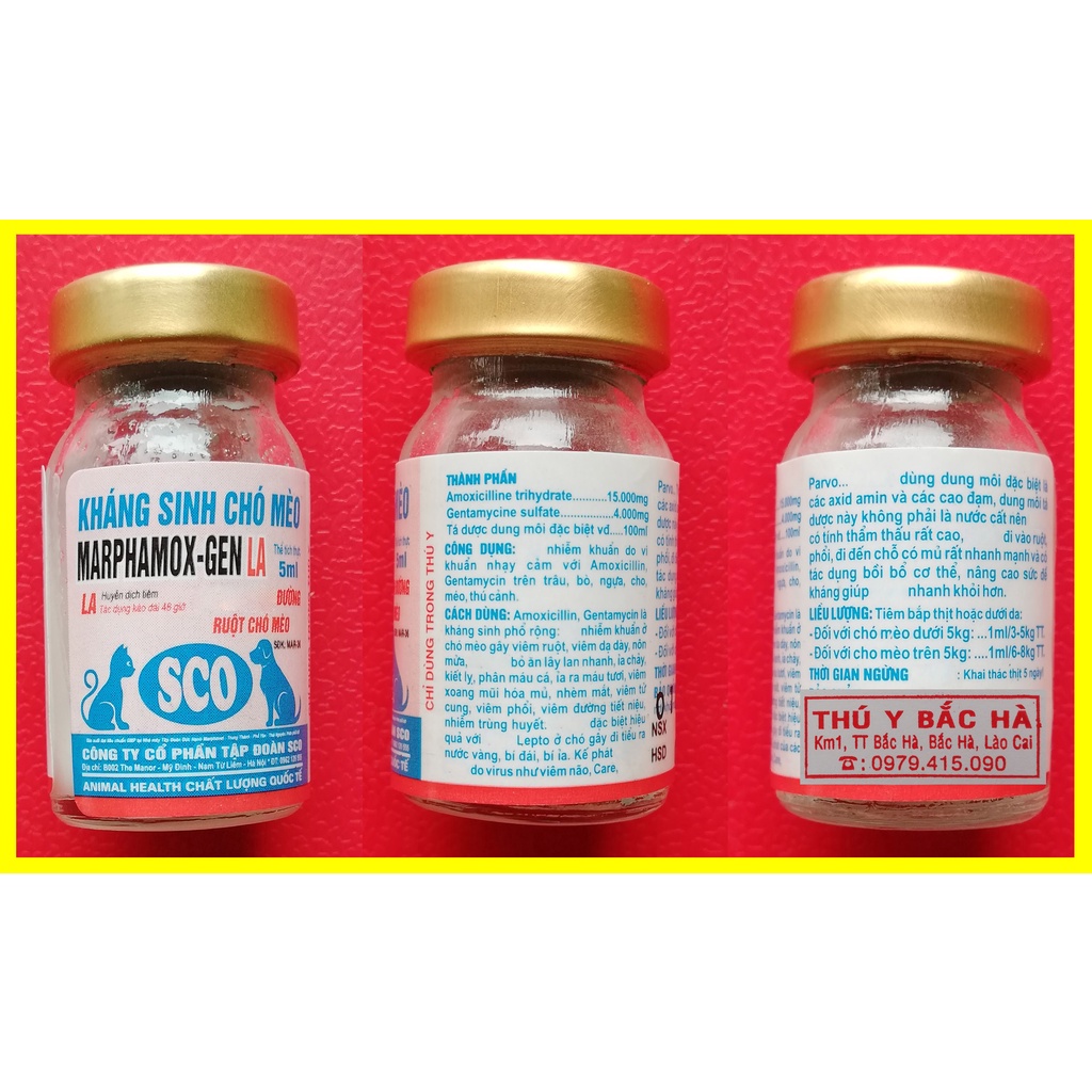 1 lọ MARPHAMOX - GEN LA 5ml Chuyên dùng cho chó mèo