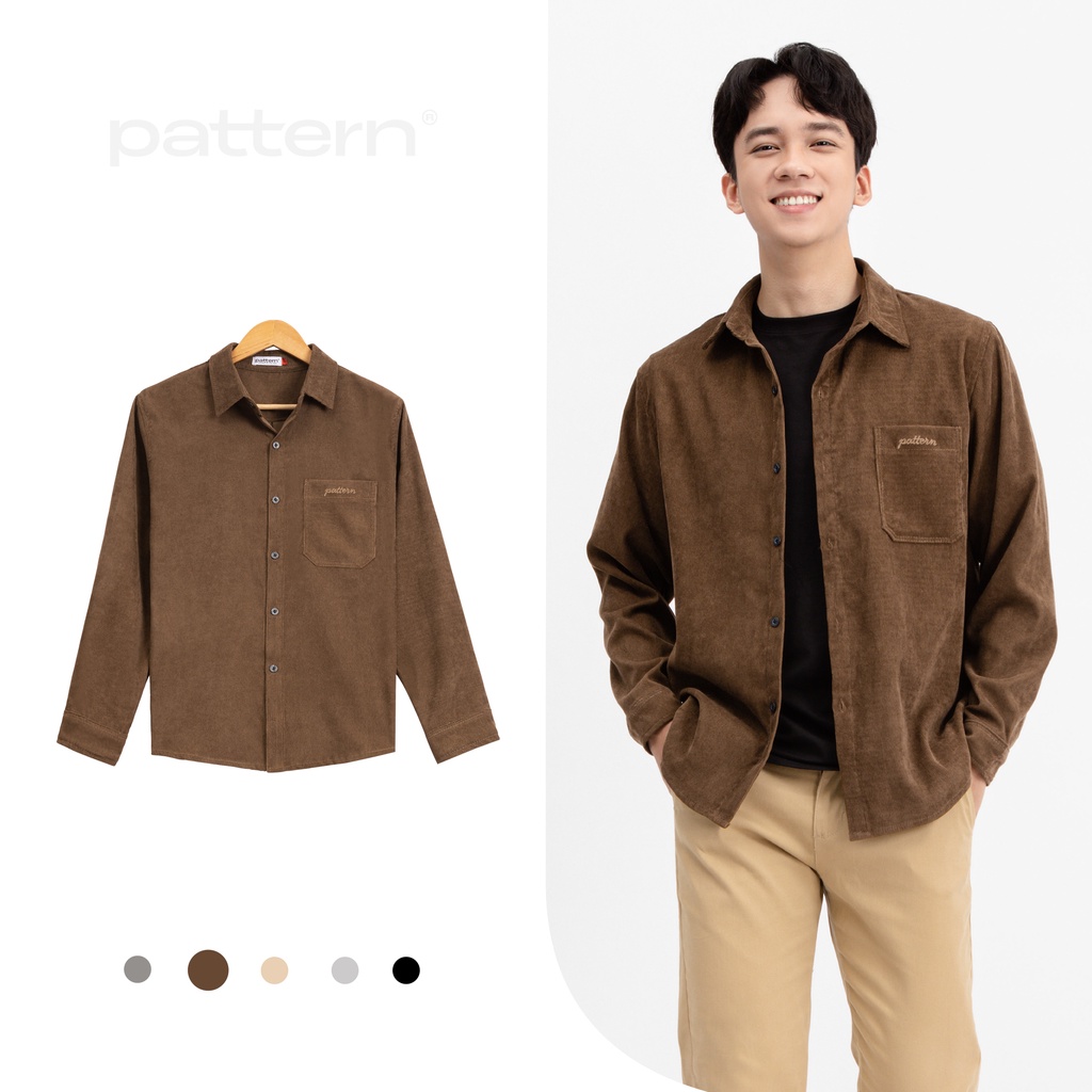 Áo sơ mi nhung tăm thêu PATTERN PA016
