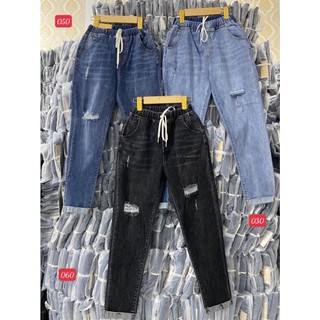Quần Jean Nữ lưng cao💖FREESHIP💖 Quần jean nữ chất liệu denim co giãn phối lưng kiểu mẫu mới 2022 Lady Fashion - QJN618