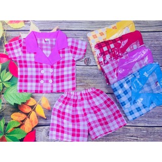 Bộ Lụa Giả Vest Bé Gái (6-14kg) (giao màu ngẫu nhiên)